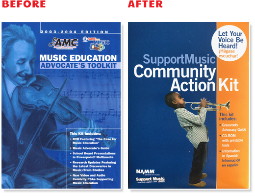 NAMM brochure Before and After